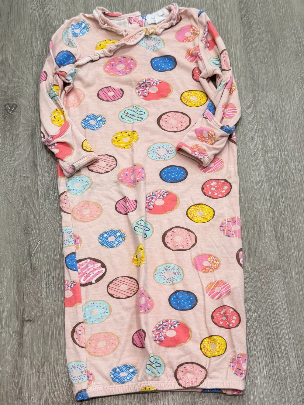 0-3m Baby Girl Angel Dear Pink Donut Bamboo Pajama Gown